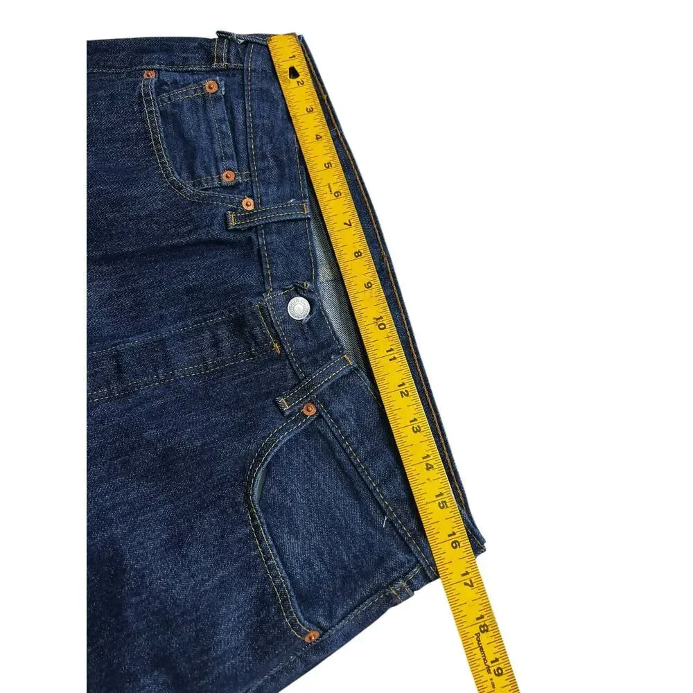 Levis 501 Jeans Mens 34x30 Actual (33x29)Blue Straight Leg Regular Fit Dark Wash